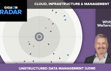 GigaOm Radar Unstructured Data management 