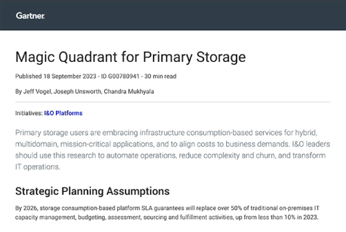 Hitachi Vantara Named a Leader in the 2023 Gartner® Magic Quadrant™ Report for Primary Storage
