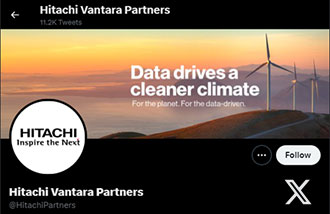 Follow Hitachi Partners on Twitter
